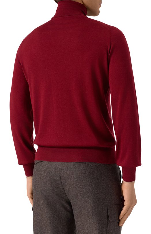 Водолазка из кашемира и шелка Brunello Cucinelli M2300103 Бордовый  M2300103 Фото 4