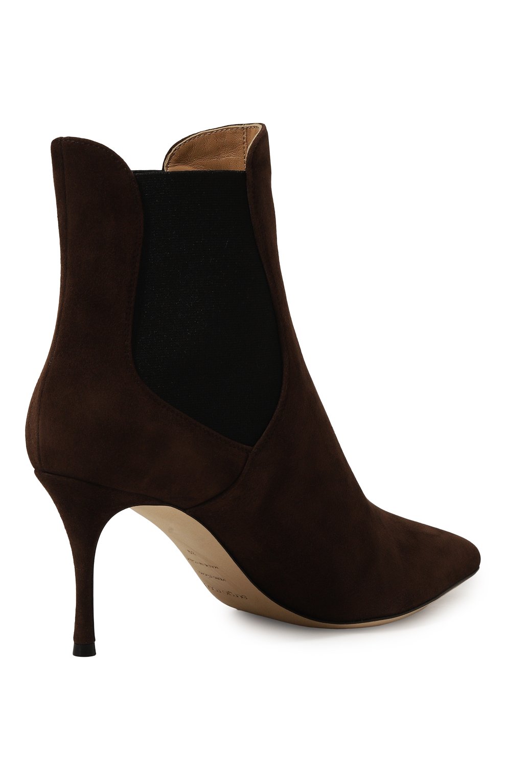 Замшевые ботильоны godiva 75 SERGIO ROSSI коричневого цвета по цене 87550 руб., арт. A85470-MCAZ01, фото 5 Замшевые ботильоны godiva 75 SERGIO ROSSI, арт. A85470-MCAZ01, фото 5