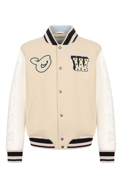 Мужской шерстяной бомбер OFF-WHITE, арт. 0MJA122S26LEA002