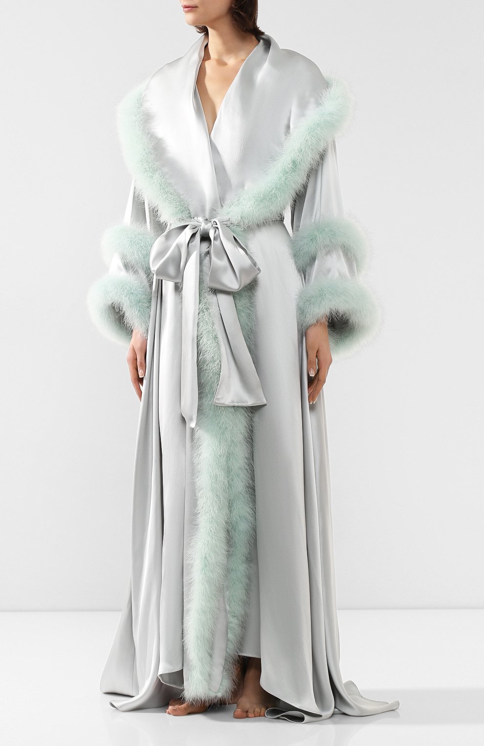 Шелковый халат DOLCE & GABBANA, арт. F0Y81Z/FU1NU, фото 3