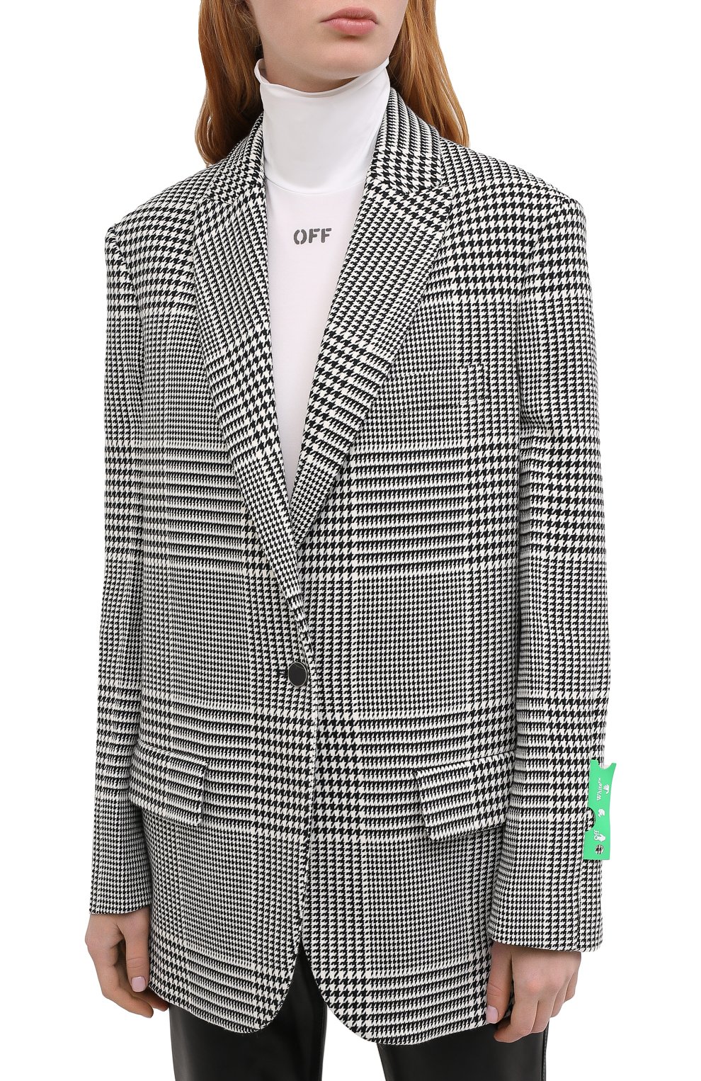 Жакет OFF-WHITE черно-белого цвета по цене 142500 руб., арт. 0WEF032E20FAB0021055, фото 3 Жакет OFF-WHITE, арт. 0WEF032E20FAB0021055, фото 3