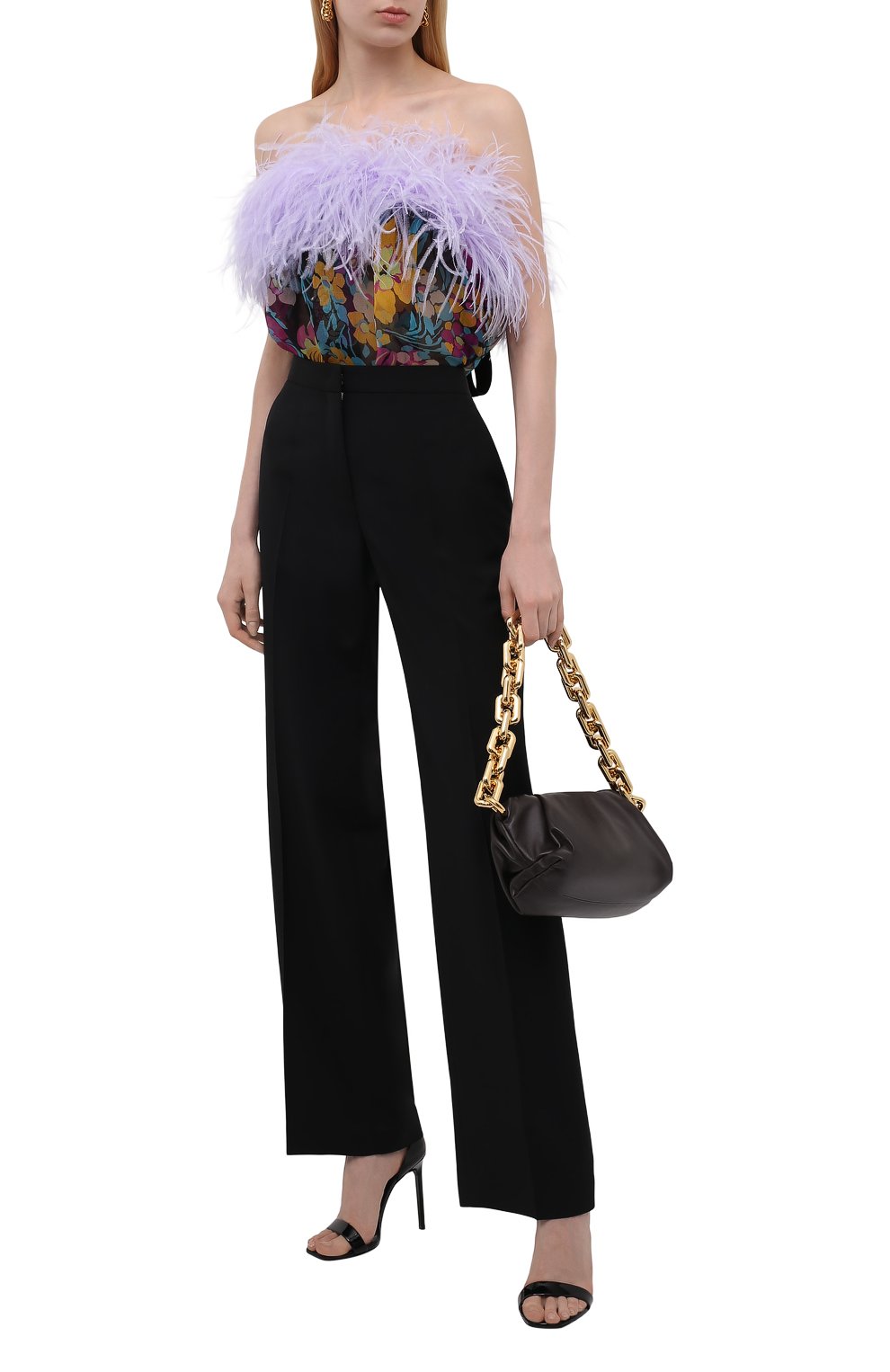 Шелковое боди SAINT LAURENT разноцветного цвета по цене 299500 руб., арт. 655736/Y6C99, фото 2 Шелковое боди SAINT LAURENT, арт. 655736/Y6C99, фото 2