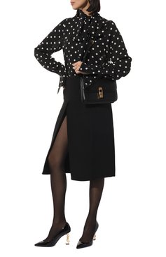 Женская сумка le carré SAINT LAURENT черного цвета, арт. 6332141YF0W 1000 | Фото 7 (Размер: small; Драгоценные камни: Проставлено; Материал: Натуральная кожа; Материал сплава: Проставлено)