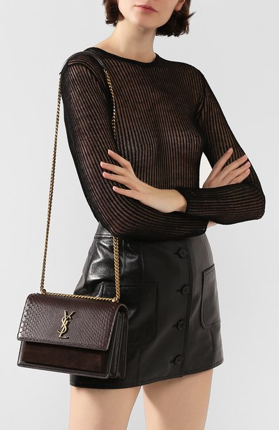 Сумка sunset medium из кожи питона SAINT LAURENT, арт. 442906/LFQQW/PBIV, фото 5