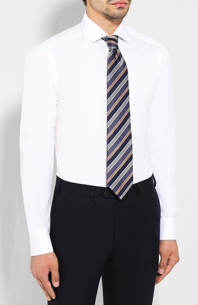 Хлопковая сорочка KITON белого цвета по цене 77850 руб., арт. UCID/H003707, фото 4 Хлопковая сорочка KITON, арт. UCID/H003707, фото 4