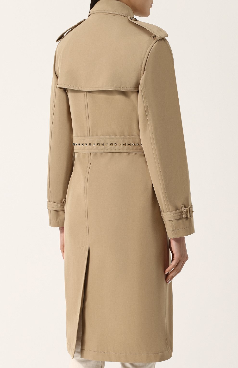 Однотонный двубортный тренч с поясом и погонами VALENTINO, арт. PB3CA169/2PQ, фото 4