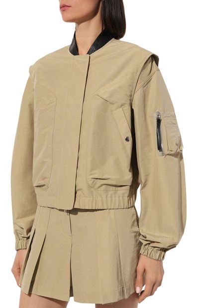 Бомбер HELMUT LANG бежевого цвета по цене 85550 руб., арт. N02HW402, фото 3 Бомбер HELMUT LANG, арт. N02HW402, фото 3