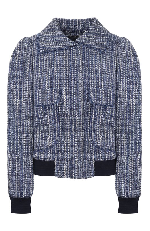 Твидовый бомбер Kiton D61503K0934G Синий D61503K0934G