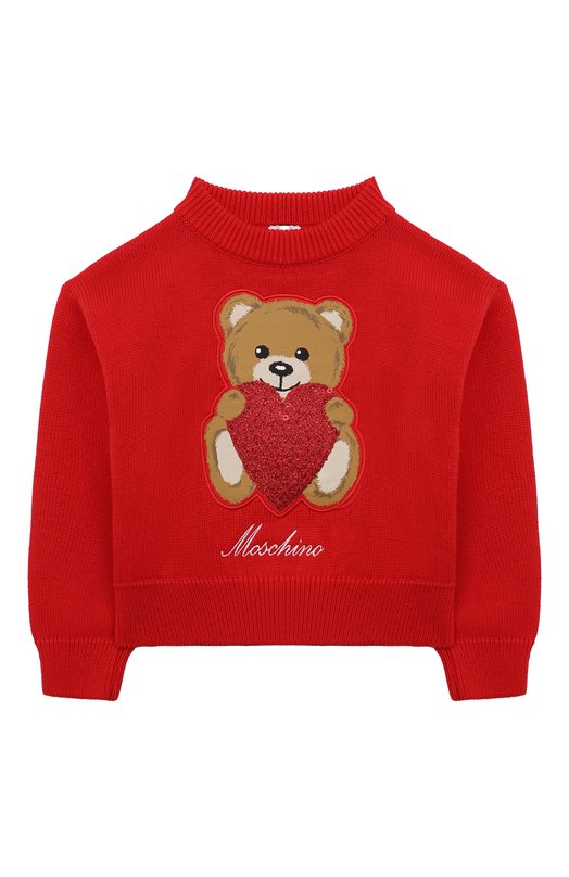 

Хлопковый пуловер Moschino, Красный