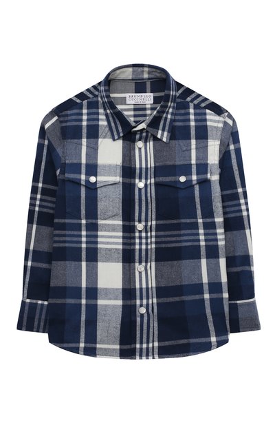 Хлопковая рубашка BRUNELLO CUCINELLI, арт. BY615C360A, фото 1