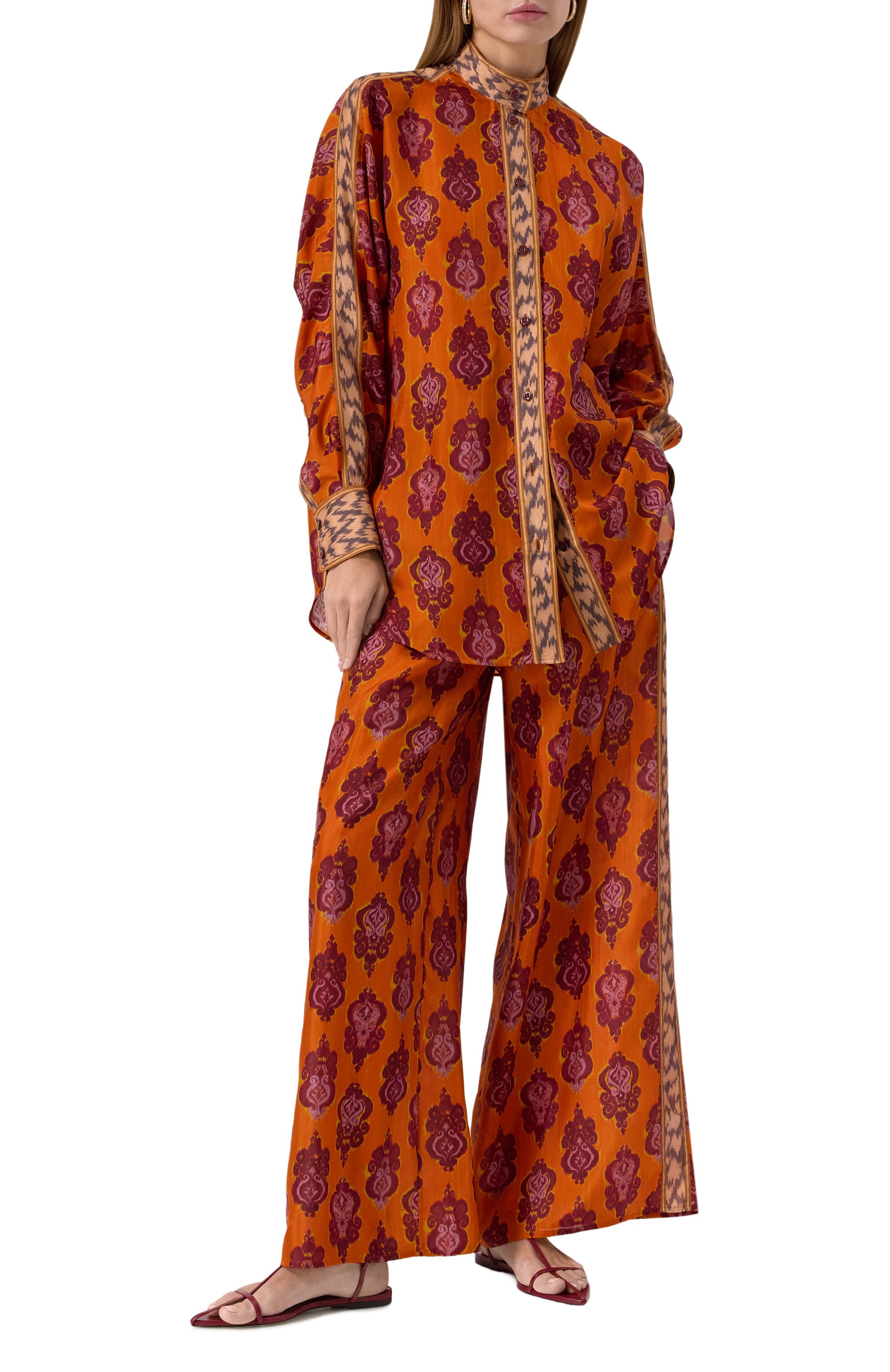 Шелковые брюки ZIMMERMANN, арт. 1500PRS251, фото 2