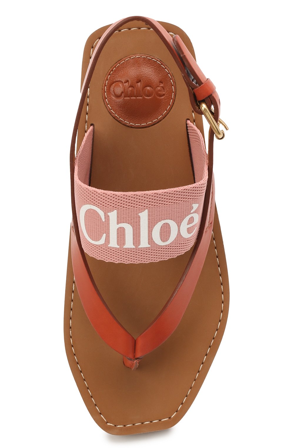 Комбинированные сандалии woody CHLOÉ, арт. CHC20U32708, фото 4
