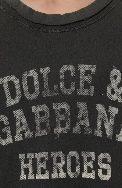 Майка из хлопка и льна DOLCE & GABBANA, арт. G8RY7T/G7NTB, фото 5