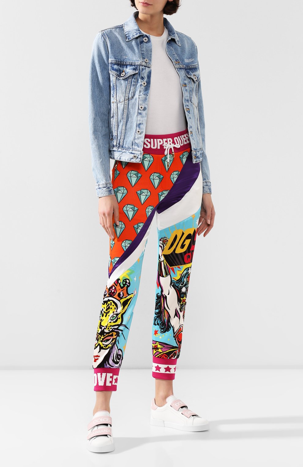 Кожаные кеды portofino DOLCE & GABBANA розового цвета по цене 69950 руб., арт. CK1601/AH361, фото 2 Кожаные кеды portofino DOLCE & GABBANA, арт. CK1601/AH361, фото 2