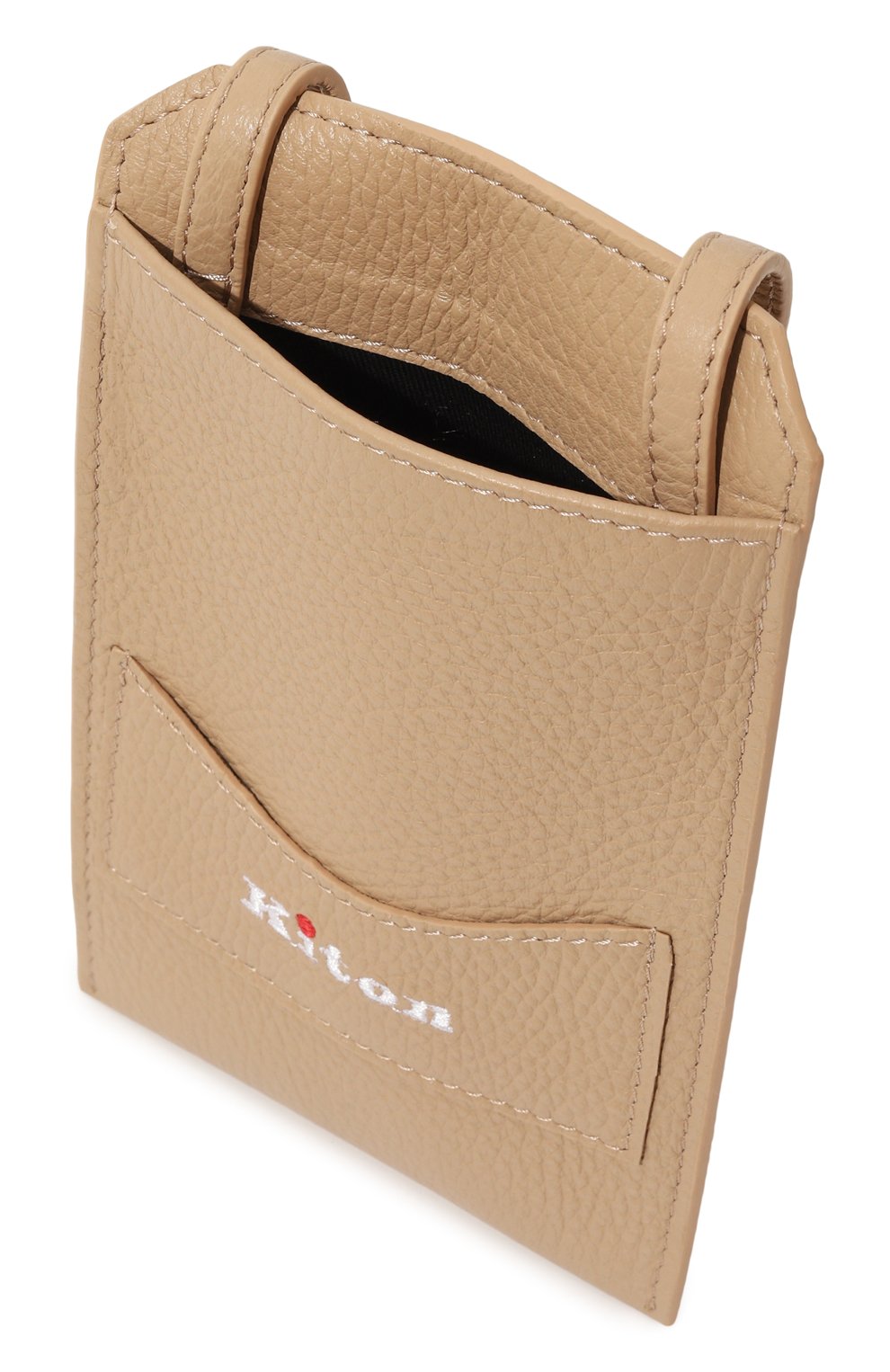 Кожаный чехол для iphone KITON бежевого цвета по цене 31600 руб., арт. DKAPN00739, фото 4 Кожаный чехол для iphone KITON, арт. DKAPN00739, фото 4