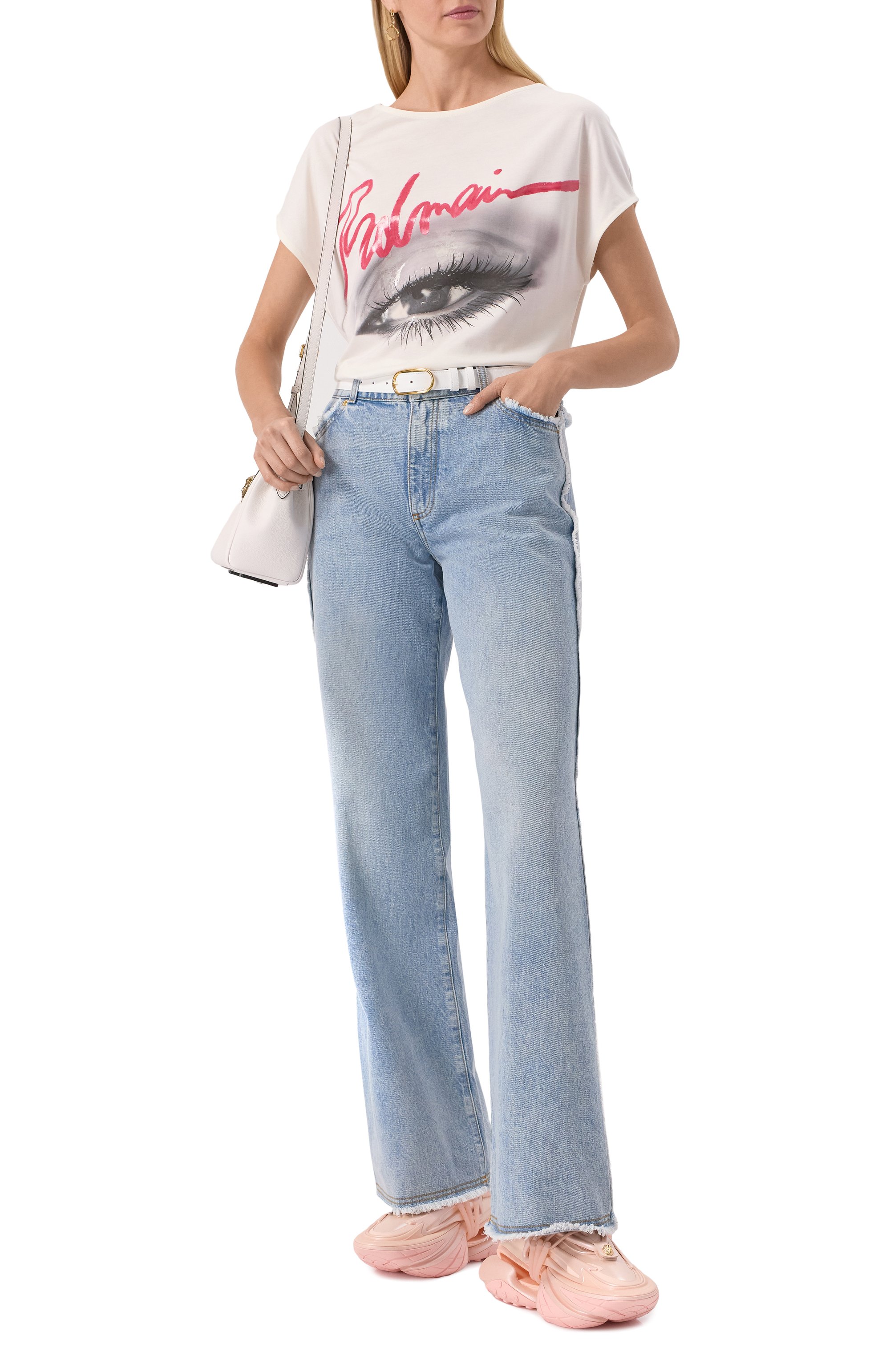 Футболка из лиоцелла и хлопка BALMAIN, арт. EF0EG012/GE84, фото 2