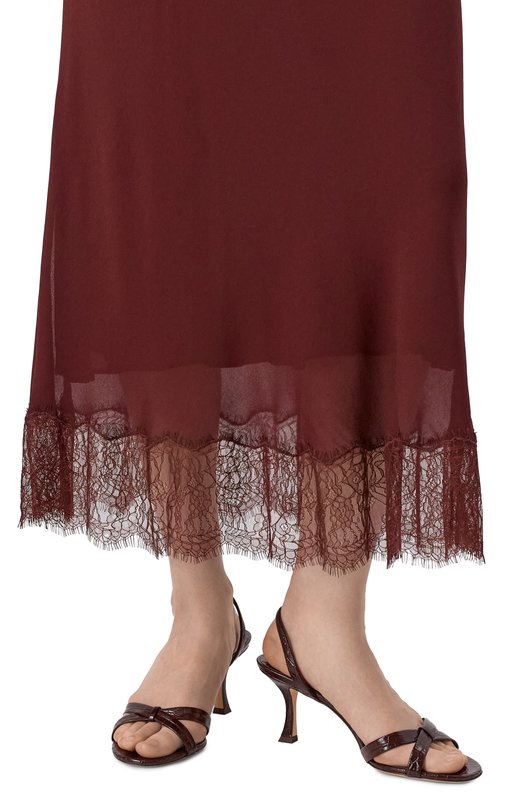 Кожаные босоножки Elsy 70 Jimmy Choo ELSY 70/CCL Коричневый  ELSY 70/CCL Фото 2