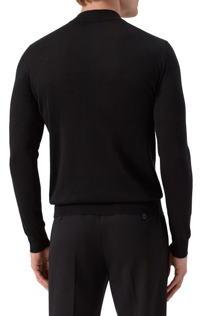 Водолазка из кашемира и шелка FEDELI черного цвета по цене 78400 руб., арт. MU007090, фото 4 Водолазка из кашемира и шелка FEDELI, арт. MU007090, фото 4