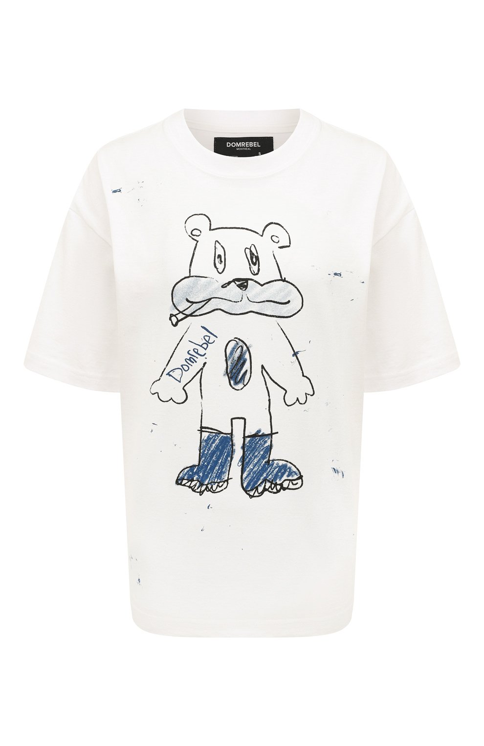 Хлопковая футболка DOMREBEL молочного цвета по цене 15550 руб., арт. WILLY/T-SHIRT, фото 1 Хлопковая футболка DOMREBEL, арт. WILLY/T-SHIRT, фото 1