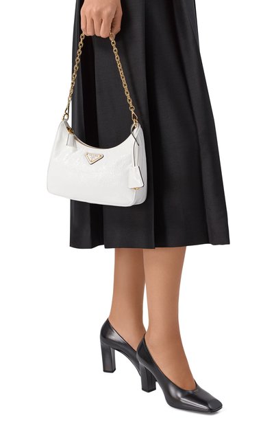 Сумка re-edition PRADA белого цвета по цене 358000 руб., арт. 1BC204/2DNT, фото 2 Сумка re-edition PRADA, арт. 1BC204/2DNT, фото 2