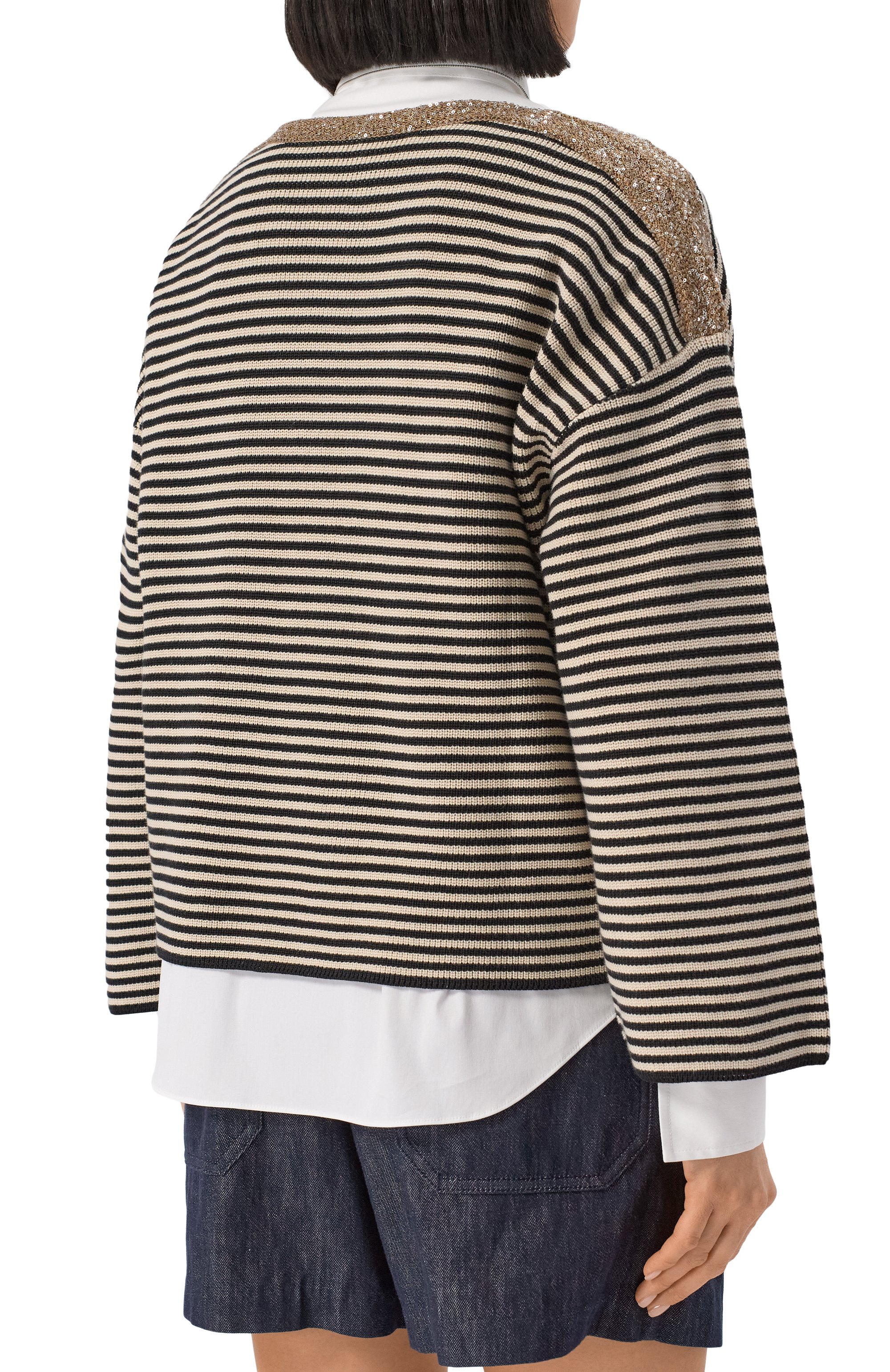 Хлопковый пуловер BRUNELLO CUCINELLI, арт. M19253608, фото 4