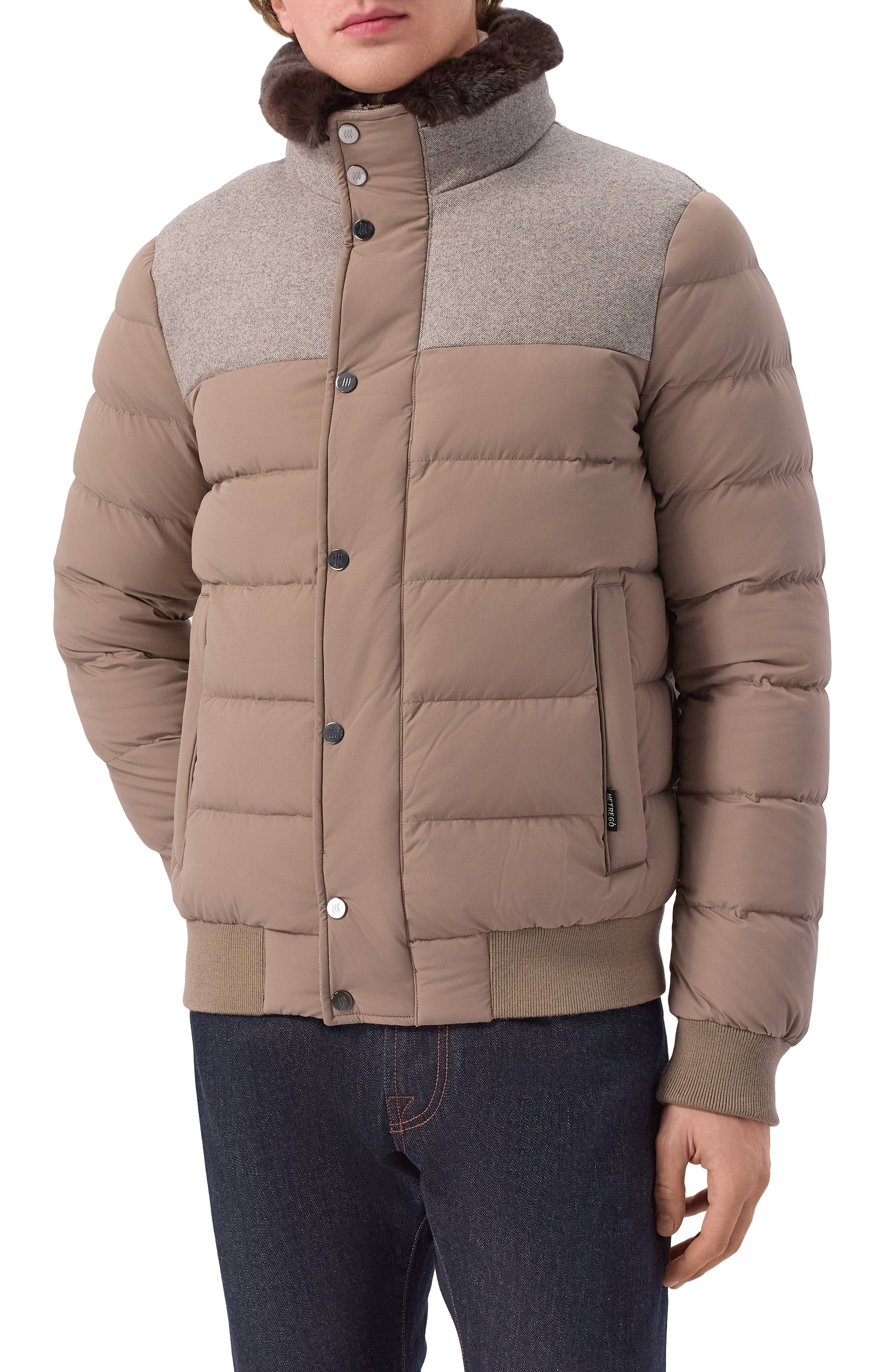 Пуховик с воротником из кролика HETREGO, арт. 8P512R/B0RIS, фото 3