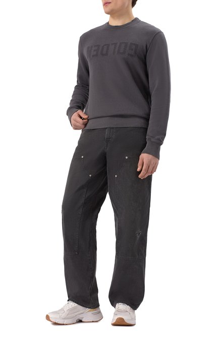 Мужские комбинированные кроссовки lightstar GOLDEN GOOSE DELUXE BRAND белого цвета, арт. GMF00724.F006476 | Фото 2 (Материал сплава: Проставлено; Материал внешний: Текстиль, Натуральная кожа; Драгоценные камни: Проставлено; Подошва: Массивная; Материал внутренний: Текстиль)