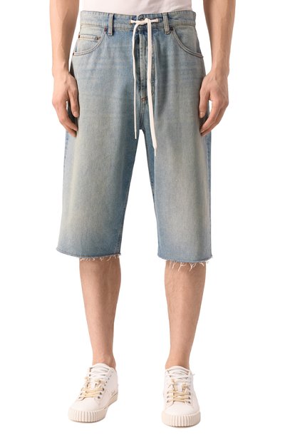 Джинсовые шорты MM6 голубого цвета по цене 57950 руб., арт. SH0MU0014/M30019, фото 3 Джинсовые шорты MM6, арт. SH0MU0014/M30019, фото 3