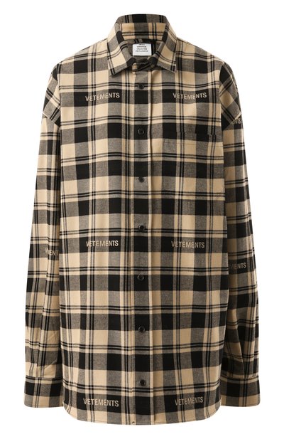 Хлопковая рубашка VETEMENTS, арт. UA65SB990B/C0TT0N