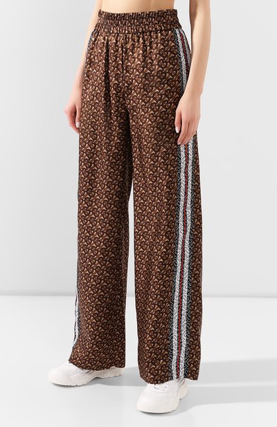 Шелковые брюки BURBERRY, арт. 8018146, фото 3