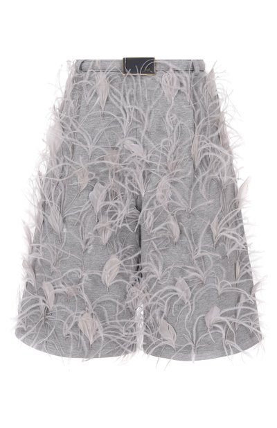 Женские хлопковые шорты с отделкой перьями ROWEN ROSE, арт. RR_J136