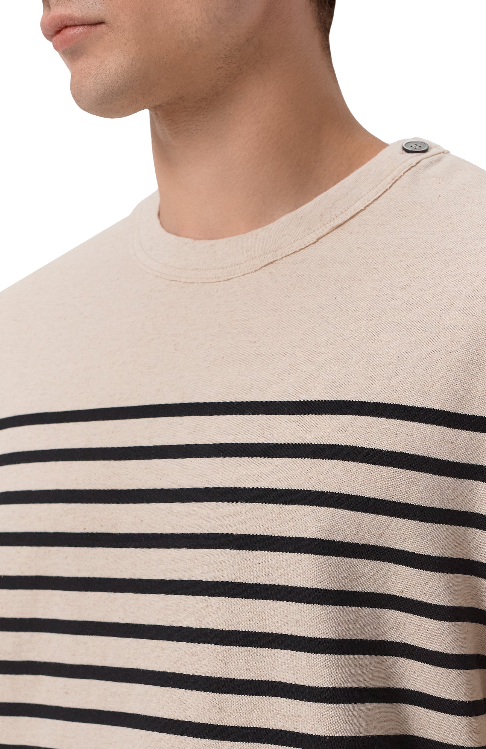 Лонгслив из хлопка и льна EMPORIO ARMANI, арт. EM006927/AF28307, фото 5