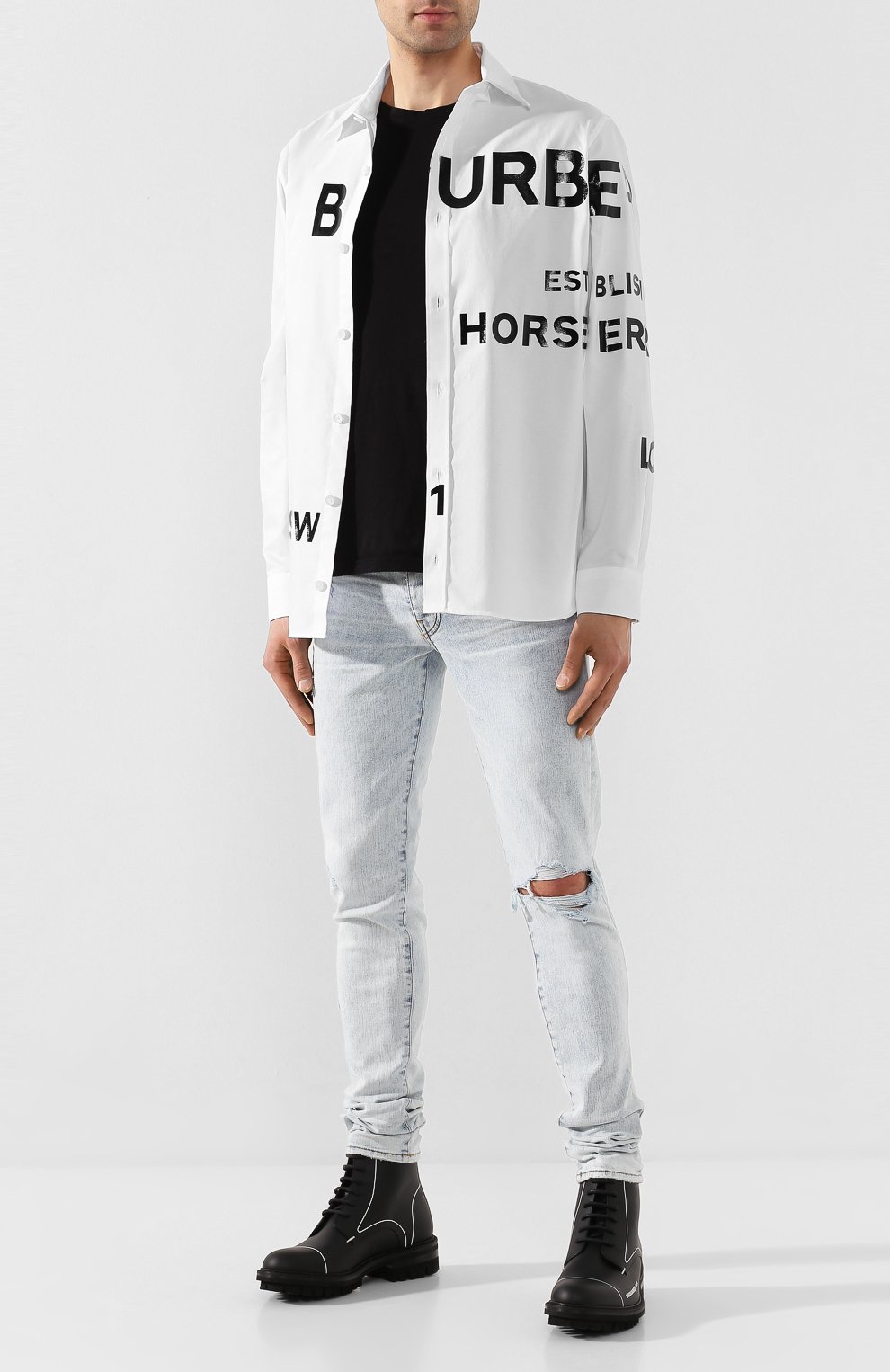 Хлопковая рубашка BURBERRY, арт. 8023776, фото 2