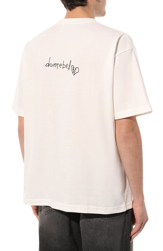 Хлопковая футболка DOMREBEL MBREAKUP/T-SHIRT Белый  MBREAKUP/T-SHIRT Фото 4