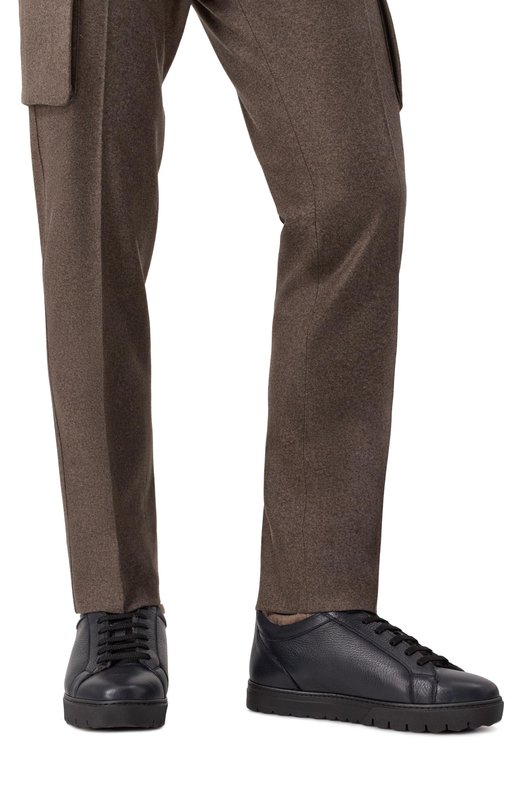 Кожаные кеды Kiton USSA157N0012602 Синий  USSA157N0012602 Фото 3