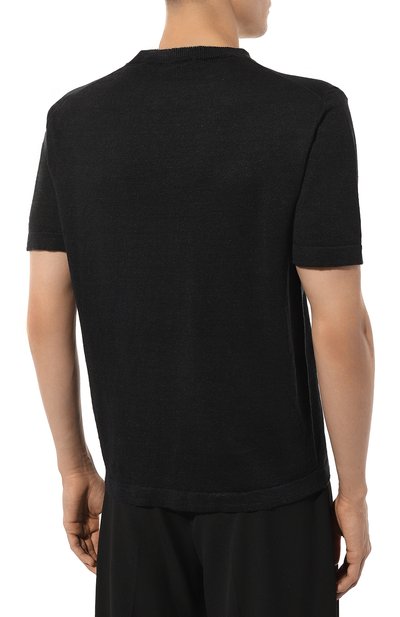 Джемпер изо льна и хлопка KITON черного цвета по цене 97700 руб., арт. UMM049503, фото 4 Джемпер изо льна и хлопка KITON, арт. UMM049503, фото 4