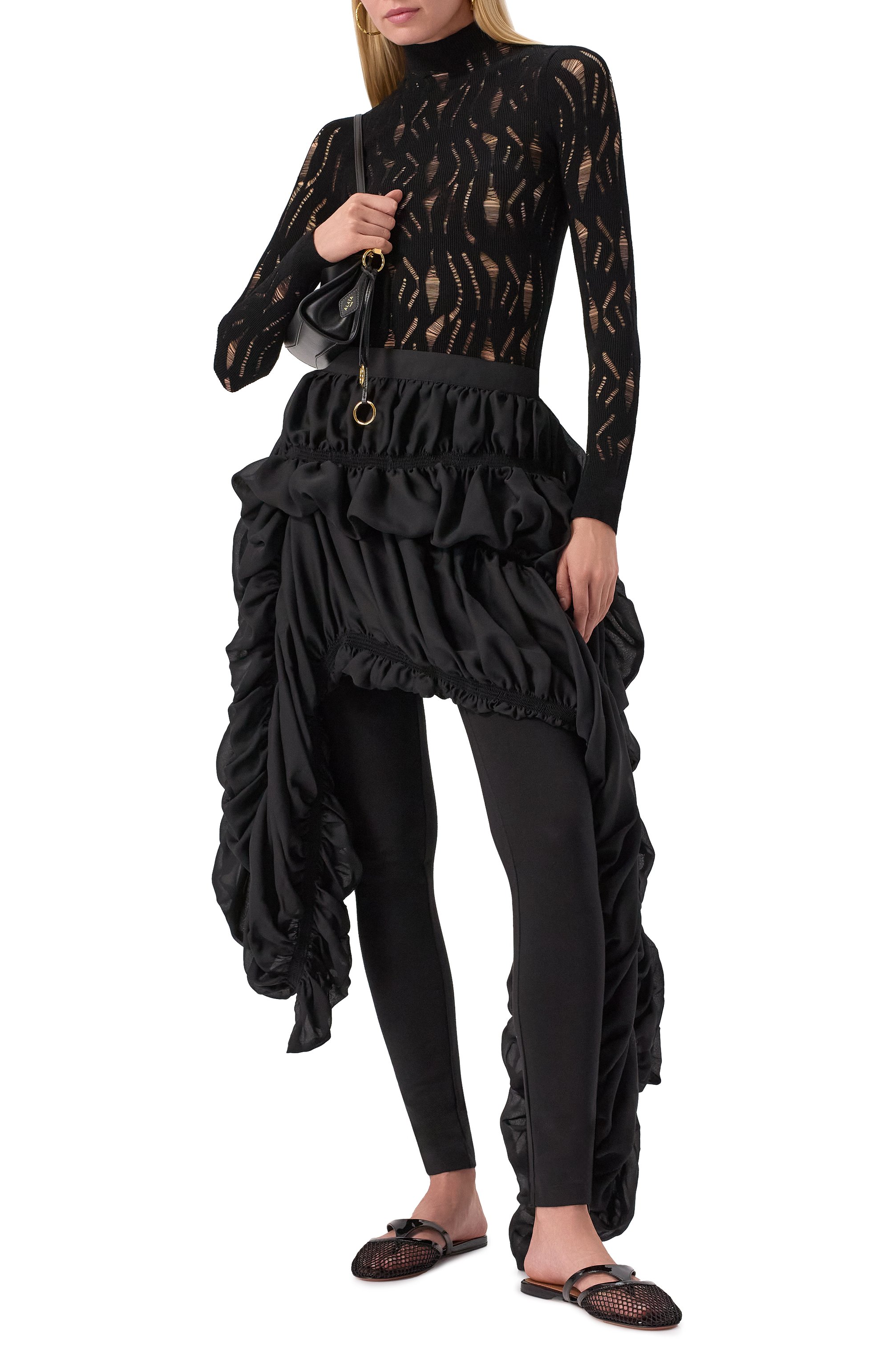 Комбинированные сабо infradito ALAIA, арт. AA3M101TK007, фото 2