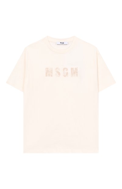 Хлопковая футболка MSGM KIDS, арт. S6MSJBTH241