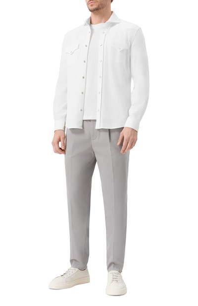 Хлопковая рубашка BRUNELLO CUCINELLI, арт. ME8546666, фото 2