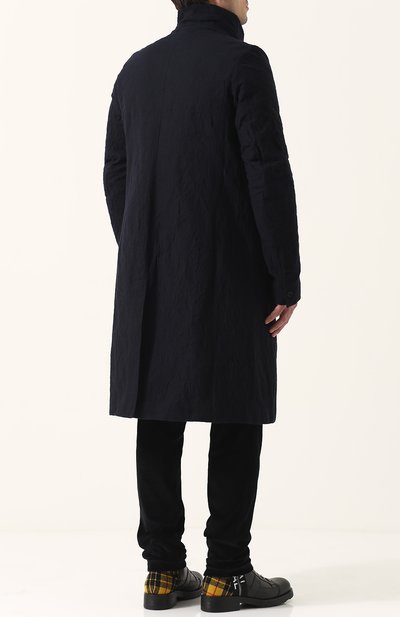 Однобортное шерстяное пальто с воротником-стойкой POEME BOHEMIEN, арт. CP-07 M/W-512, фото 4