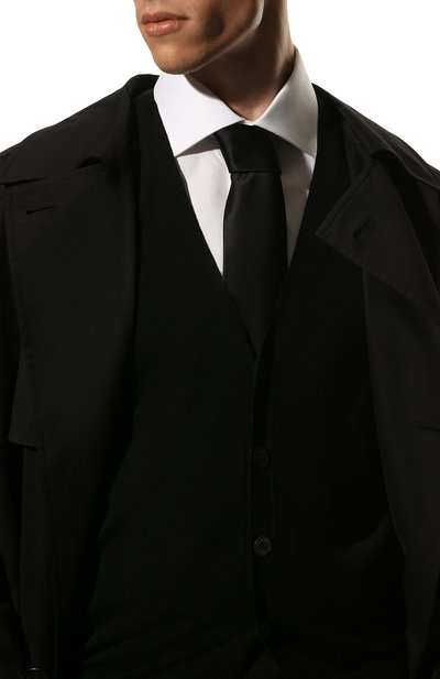 Шелковый галстук CORNELIANI черного цвета по цене 15650 руб., арт. 89U306-2120301/00, фото 2 Шелковый галстук CORNELIANI, арт. 89U306-2120301/00, фото 2