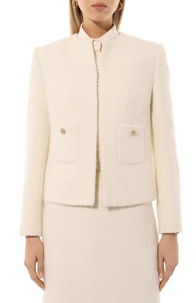 Жакет YVON кремового цвета по цене 59800 руб., арт. 0 141283, фото 3 Жакет YVON, арт. 0 141283, фото 3