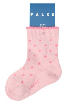 Детские хлопковые носки FALKE розового цвета, арт. 10582. | Фото 1 (Материал: Текстиль, Хлопок; Материал сплава: Проставлено; Нос: Не проставлено)