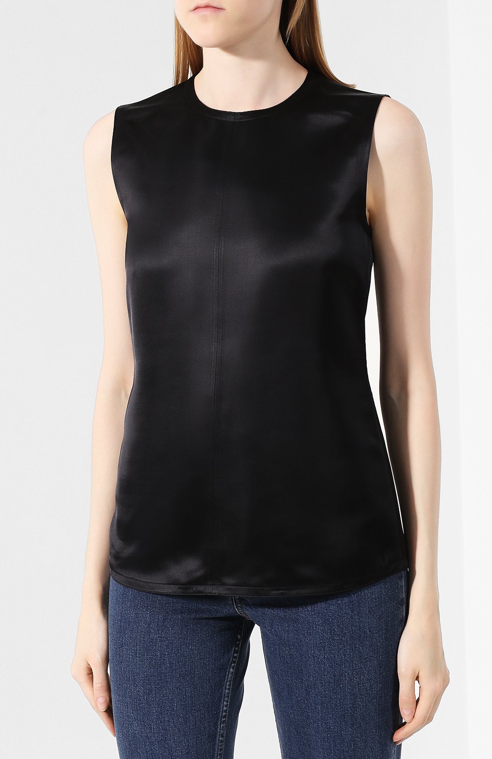 Топ из вискозы HELMUT LANG черного цвета по цене 53550 руб., арт. J06HW513, фото 3 Топ из вискозы HELMUT LANG, арт. J06HW513, фото 3