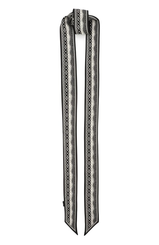 Шелковый шарф-твилли Elie Saab SE520BSS092S24 Чёрно-белый SE520BSS092S24