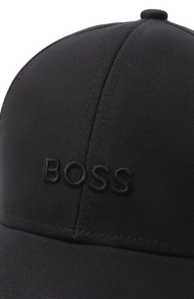 Хлопковая бейсболка BOSS черного цвета по цене 5995 руб., арт. 50519889, фото 4 Хлопковая бейсболка BOSS, арт. 50519889, фото 4