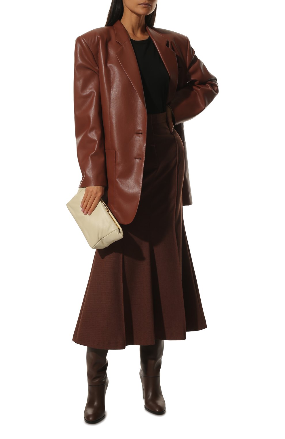 Клатч pochette FRENZLAUER кремового цвета по цене 59850 руб., арт. P0CHETTE, фото 7 Клатч pochette FRENZLAUER, арт. P0CHETTE, фото 7