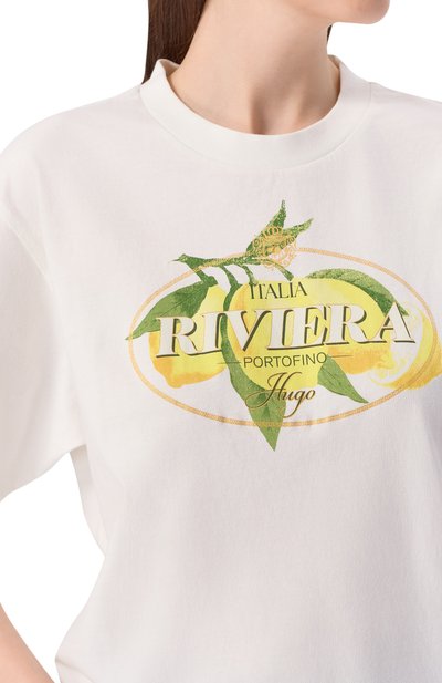 Хлопковая футболка HUGO, арт. 50561264, фото 5