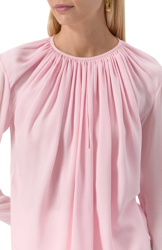 Шелковая блузка Giambattista Valli 25FWPVTE1101/59SAB Розовый  25FWPVTE1101/59SAB Фото 5