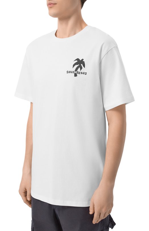 Хлопковая футболка Dirk Bikkembergs BMT1567 Белый  BMT1567 Фото 3